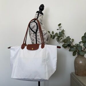 Longchamp Le Pliage in White (Size L)